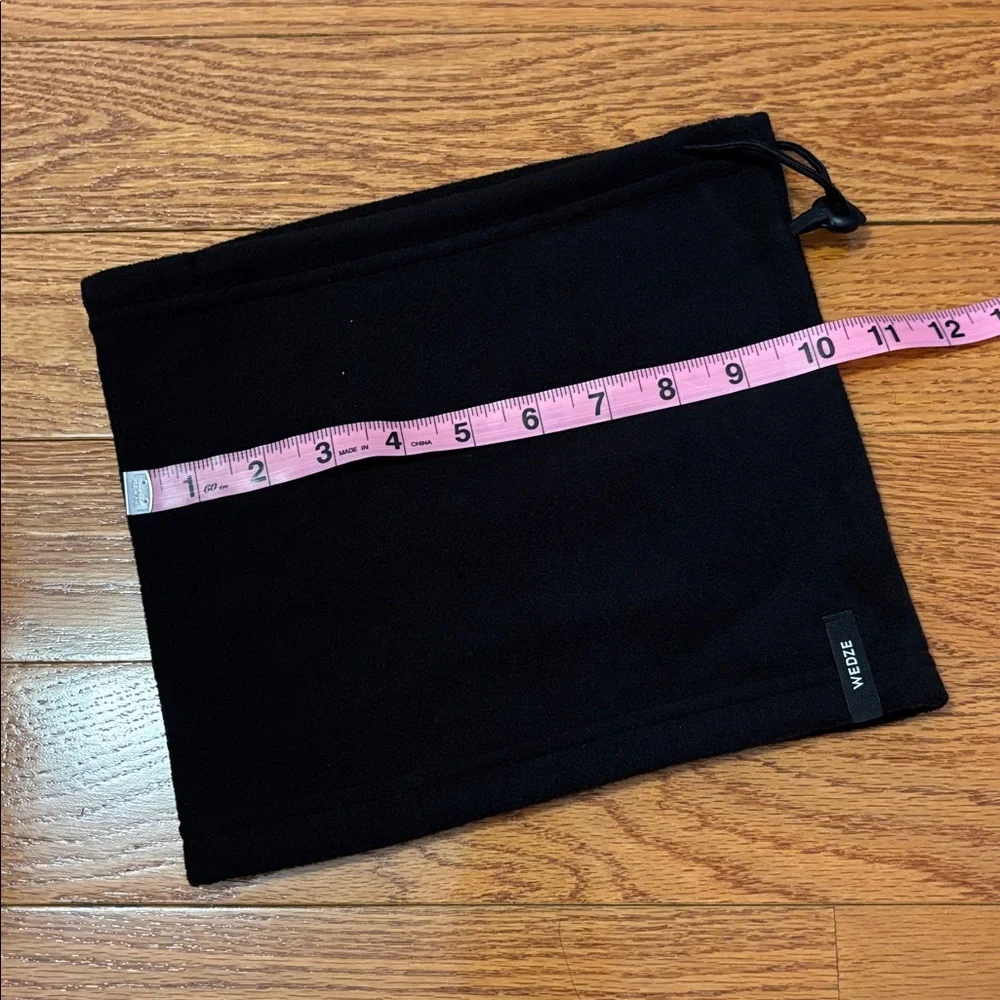 NEW Decathlon Wedze Adult Ski Gaiter Neck Warmer Black Fleece Soft Adjustable